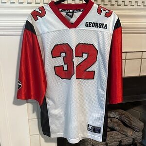 STARTER Red and White Vintage Georgia Bulldogs UGA  Jersey sz M UGA Go Dawgs!